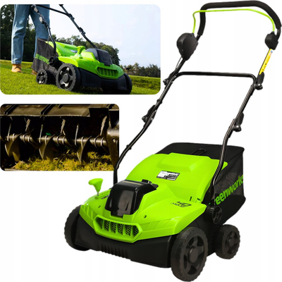Skarifikues bari Greenworks GD40SC38, 40V Li Ion, gjerësi 38 cm, jeshil me të zi