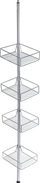 Shportë dushi këndore Wenko Domaso, teleskopike 65 275 cm, çelik inox krom