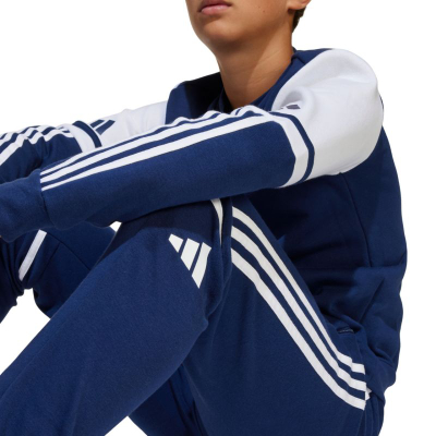 Тренинг панталони adidas Squadra 25 Jr JD4809, памук полиестер, џебови со патент, сина