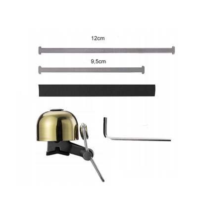 Zile biçiklete Rockbros 15-1BG retro, çelik inox, universale, ngjyrë ari
