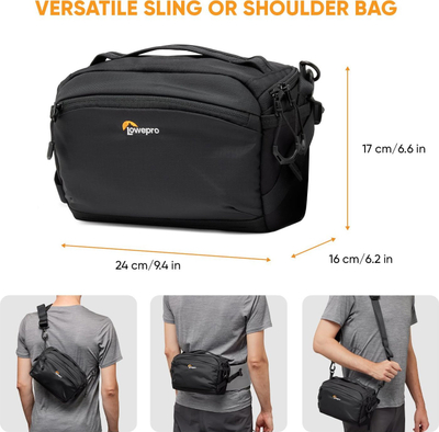 Çantë foto Lowepro ProTactic Lite SLX 110 AW III, me ndarës MaxFit, me All Weather Cover, e zezë