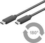 Kabllo USB MicroConnect USB C në USB C, 2 m, USB 3.2 Gen 2, e zezë