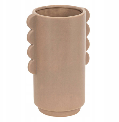 Vazo qeramike Atmosphera Wavy Bliss, diametër 13 cm, e bardhë