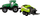 Traktor lodër Leantoys Green Drive, me rimorkio, me mekanizëm fërkimi, i gjelbër