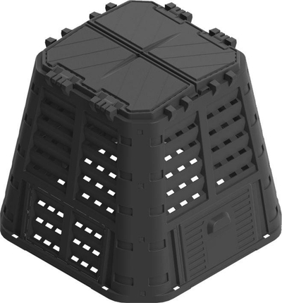Компостер за градина Patrol Group Year-Round, 480 L, пластика, црн
