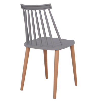 Karrige Vanessa me këmbë metalike 43×46,5×82 cm (HM8052.10), gri