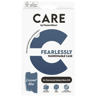 Kapak telefoni PanzerGlass CARE Fashionable, për Samsung Galaxy A15, i hollë, blu