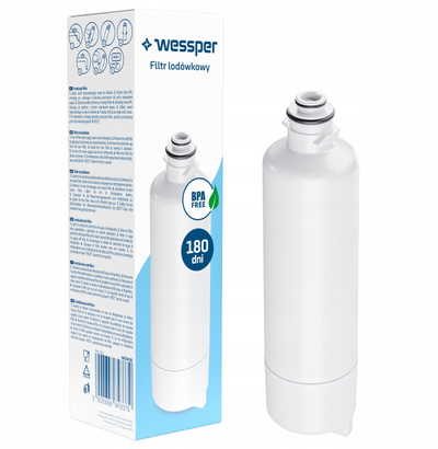 Filtër uji për frigorifer Wessper WES406, zëvendësim Ultra Clarity Pro 11025825, i bardhë