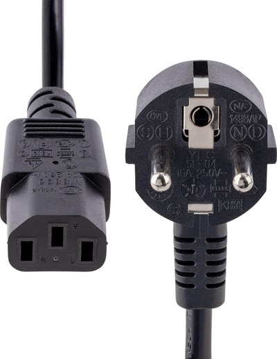Kabllo rryme StarTech.com, 1m, EU Schuko në C13, 250V 10A, i zi