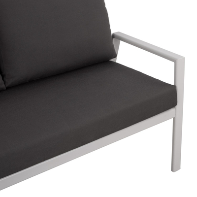 Sofa alumini me jastëkë e bardhë (HM5561.01), bardhë