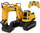 Eskavator lodër me komandë në dorë Jamara S-Matic, RC 2.4GHz, me zinxhirë gome, i verdhë