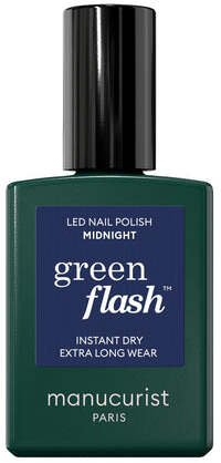 Llak xheli për thonj Manucurist Green Flash Midnight, LED, blu e errët
