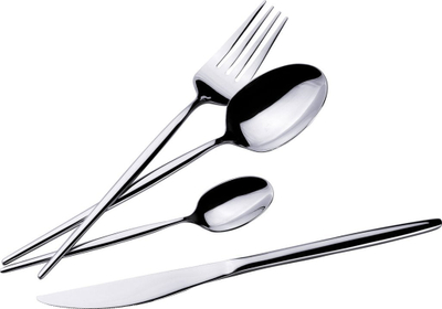 Set lugësh e pirunësh BerlingerHaus Slim Anthracite, 24 pjesë, çelik inox, ngjyrë argjendi