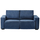 Divan elektrik me recliner, 2 vende, poliestër, blu