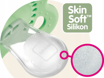 Cuclë MAM Original, silikon ortodontik, 6–16 muaj, set me 2 copë, për goca