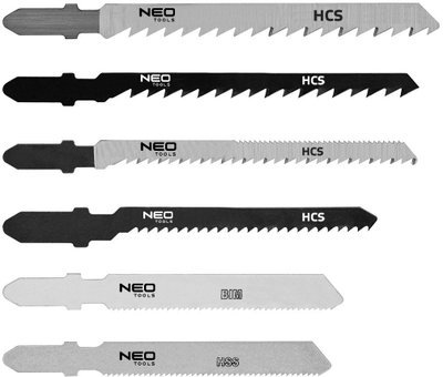 Set sharraza dekupere NEO TOOLS 57-754, 6 copë, T-handle, HCS HSS BIM