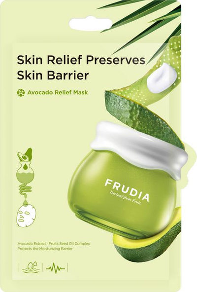 Maskë fytyre Frudia Avocado Relief, për qetësim edhe lagështi, 20ml