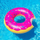 Rreth noti me frym BigMouth Inc Donut, 150 cm, vinyl i fortë, rozë