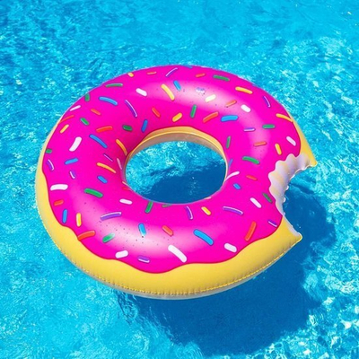 Rreth noti me frym BigMouth Inc Donut, 150 cm, vinyl i fortë, rozë