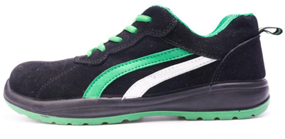 Këpucë pune Haushalt SAFETY SHOES S1P PED12007 L084, nr. 44, lëkurë, të zeza me jeshile