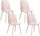 Set karrigesh ngrënie EMORY, 4 copë, plastikë, rozë pastel