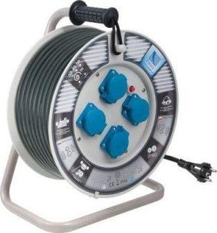 Rrotull kablloje PAWBOL REEL H05RR F, 30 m, 3x2.5 mm², 4x16A IP44