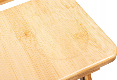 Маса за лаптоп LEOBERT Bamboo XL, 73x37 cm, прилагодлива висина, природно кафеава