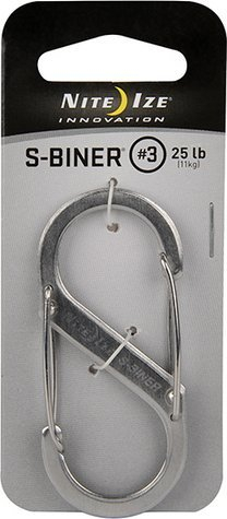 Karabinë Nite Ize S-Biner Dual #3, çelik inox, argjend