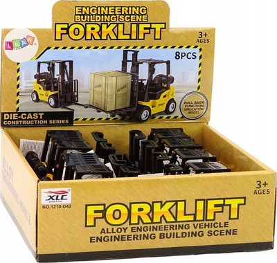 Lodër forklift metal, me fërkim, e verdhë