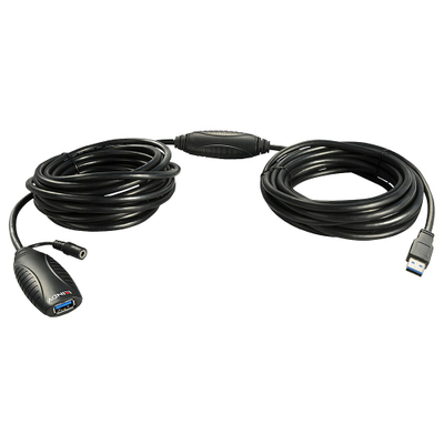 Kabllo zgjatues Lindy, USB 3.0, 15m, aktiv, e zezë