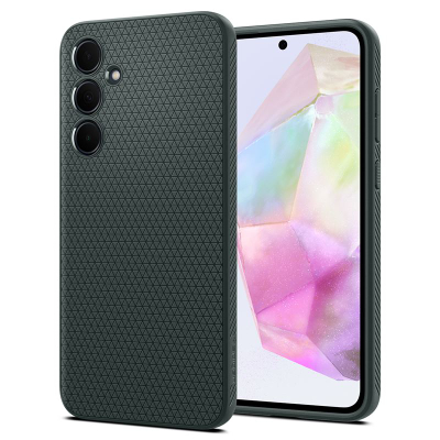 Mbrojtëse për celular Samsung Galaxy A35 Spigen Liquid Air, e gjelbër