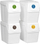 Set me kosha të mbeturinave Prosperplast (CEN-73067), 4 x 20 l, i bardhë 