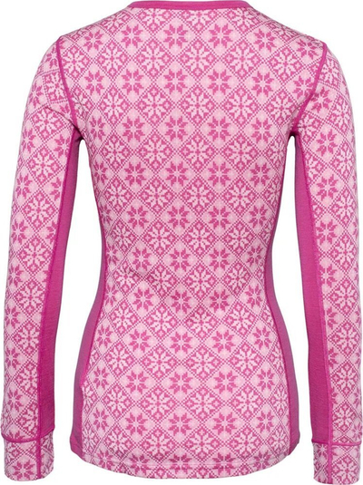 Bluzë termike për goca Kari Traa Rose LS, lesh merino, mëngë të gjata, rozë