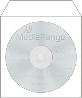 Kuti mbrojtëse për disk optik MediaRange BOX162, 1 disk, e bardhë