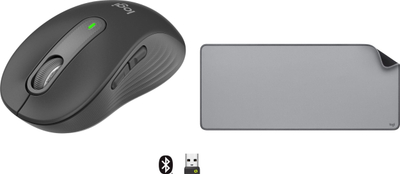 Maus Logitech M650, pa tela, optik, gri grafit