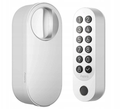 Паметна брава за врата Aqara Smart Lock U200 EL D02DW, тастатура со код и NFC, Apple HomeKit, бела