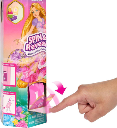 Kukull Barbie Princess Rapunzel Spin and Reveal, me aksesorë, shumëngjyrëshe