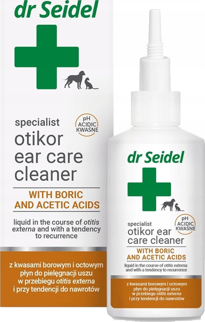 Раствор за уши Dr Seidel Otikor, за кучиња и мачки, 75 ml