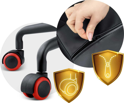 Karrige gaming Sofotel Katarina, ergonomike, eko lëkurë, e zezë - 4