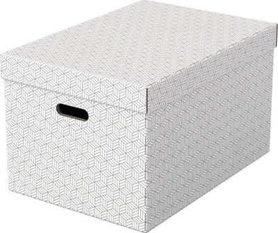 Kuti ruajtje Esselte Home Storage Box Large 3 copë, karton, e bardhë