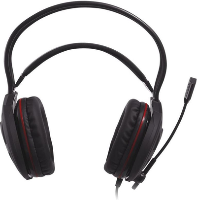 Гејминг слушалки Gamdias Hebe V2 GHS3300, стерео, со микрофон, црвени