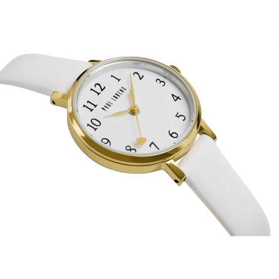 Orë dore për kalamaj Paul Lorens PL14641A-3C2-2, quartz, ciferblat 26mm, rrip i bardhë