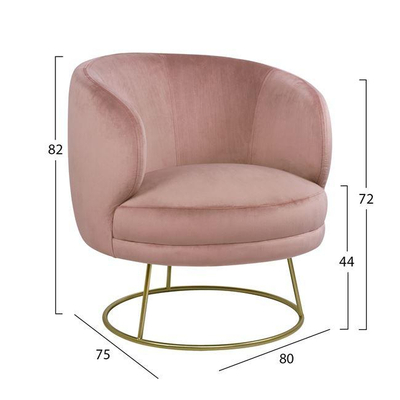 Karrige Arien 80×75×82 cm (HM8403.02), rozë