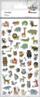 Ngjitëse 3D dekorative Titanum Convex Soft Stickers Animals Mix, motive kafshësh, shumëngjyrëshe