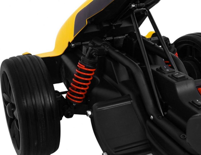 Go-kart elektrik për fëmijë Ramiz Bolid XR-1, bateri 12V, deri 35 kg, i verdhë