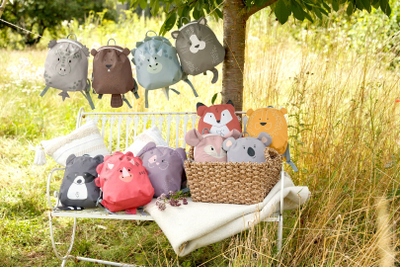 Çantë shpine për fëmijë Lässig Tiny Backpack About Friends Lion, 2L, me rripa të rregullueshëm, e verdhë