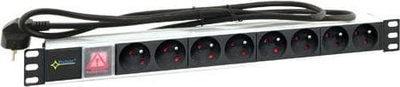 Prizë RACK 19" Pulsar RALZ, 8 dalje, 1.7m, e zezë
