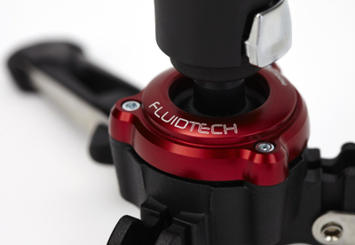 Bazë monopodi Manfrotto FLUIDTECH XPRO, me këmbë palosëse, metal plastike, e zezë me të kuqe