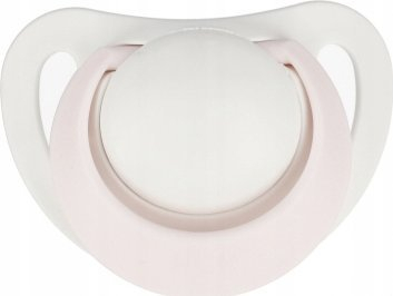 Qetësuese bebe NUK Star, silikon, set 2 copë, 0-6m, të bardha rozë