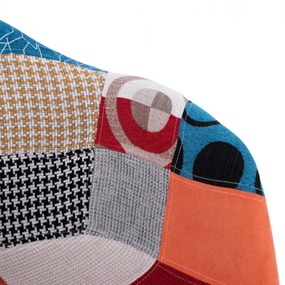 Karrige Mirto me këmbë druri & ulëse patchwork 63×57×80 cm (HM005.25)